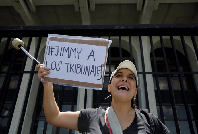 Protesta contra el presidente de Guatemala, Jimmy Morales (ARCHIVO)