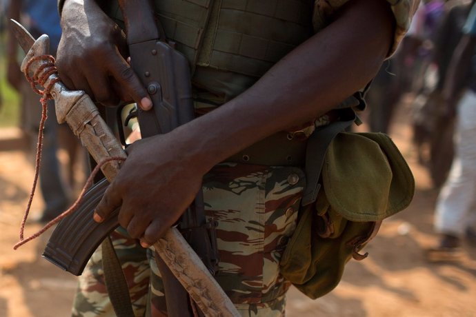 Soldado de la Unión Africana en Bangui