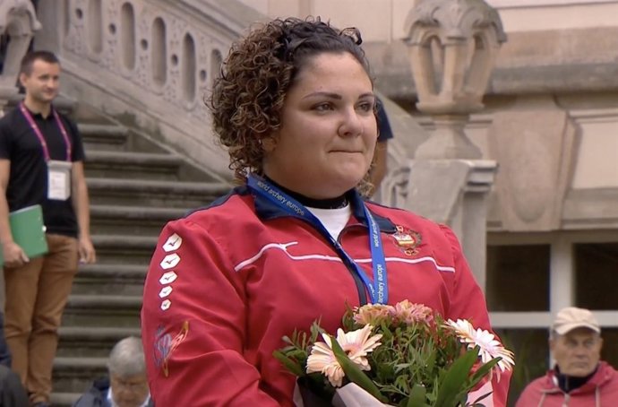 Andrea Marcos, tras proclamarse campeona de Europa