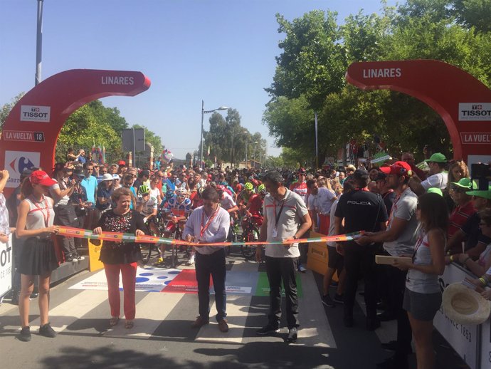 Linares acoge la salida de la octava etapa de La Vuelta