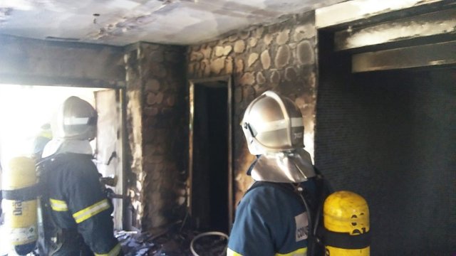 Incendio en un hotel de Costa Ballena, en Rota (Cádiz)