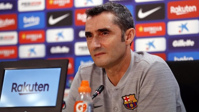 El técnico del FC Barcelona, Ernesto Valverde