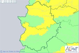 Avisos meteorológicos en Extremadura