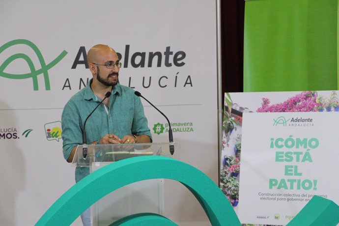 Pablo Pérez Ganfornina, durante el acto de 'Adelante Andalucía'