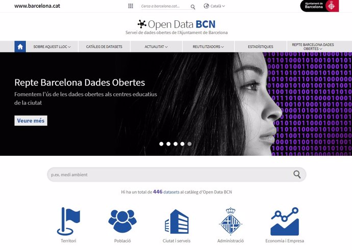 Portal Open Data Bcn de dades obertes de l'Ajuntament de Barcelona