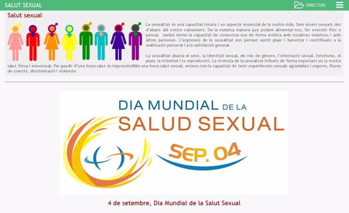 Web sobre sexualidad saludable del Govern