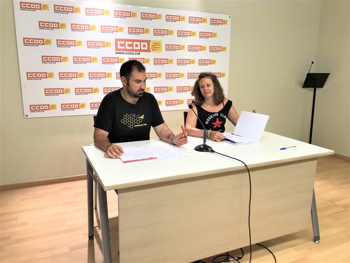 Albert Bargalló, Irene Ortiz (Acció Jove de CCOO de Catalunya)