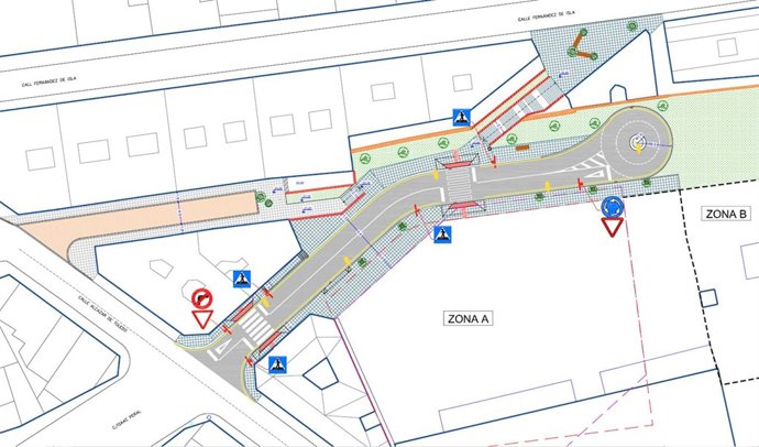 Plano urbanización viviendas calle Alta