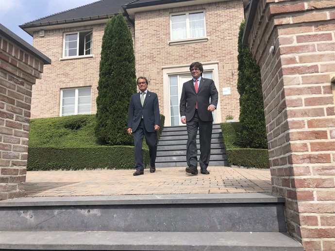 Artur Mas i Carles Puigdemont a Waterloo
