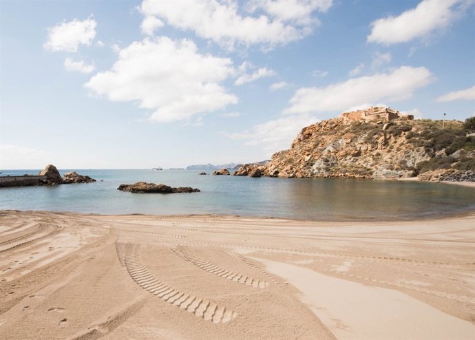 Playa Cala Cortina en Cartagena