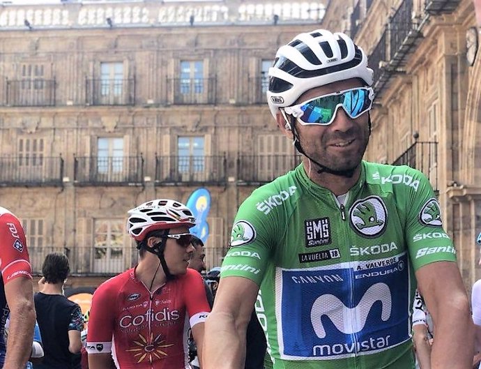 El ciclista español Alejandro Valverde en la Vuelta a España