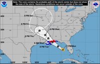 La tormenta tropical 'Gordon' toca tierra al oeste de Alabama en su avance por la costa sur de EEUU