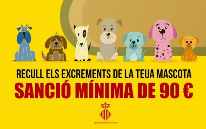 Cullera multará con 90€ a quien no recoja los excrementos de mascotas