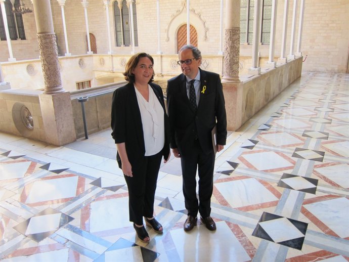 Reunió entre Ada Colau i Quim Torra