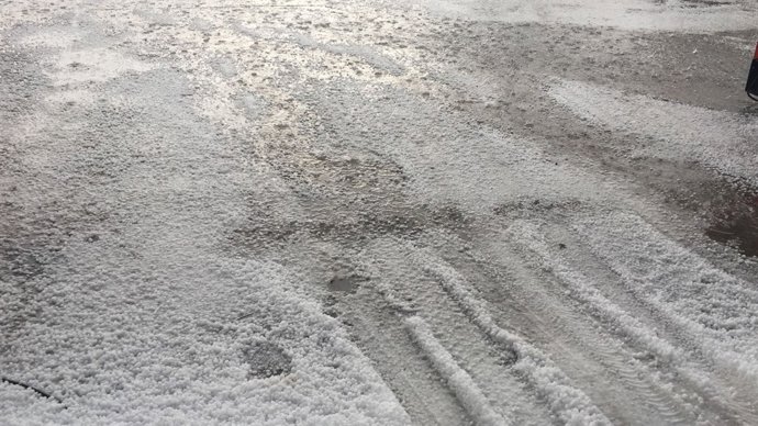 Imagen de archivo de una tormenta de pedrisco