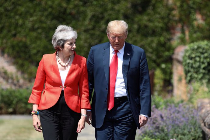 Theresa May y Donald Trump en Chequers