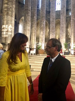La consellera L.Borràs i el president de l'EAA F.Criado