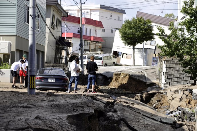 Daños causados por el terremoto en Sapporo, Japón