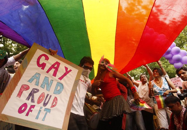 Marcha del orgullo gay en Nueva Delhi (Archivo)