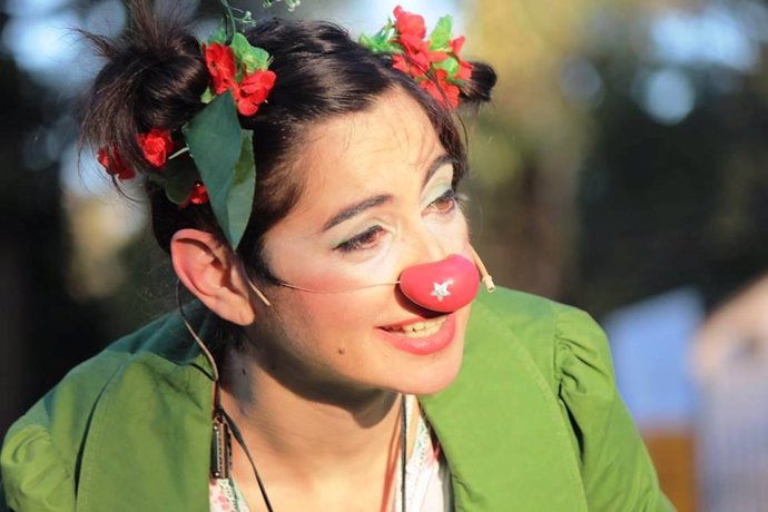 Una clown en el Festival de Circo de Navalmoral 