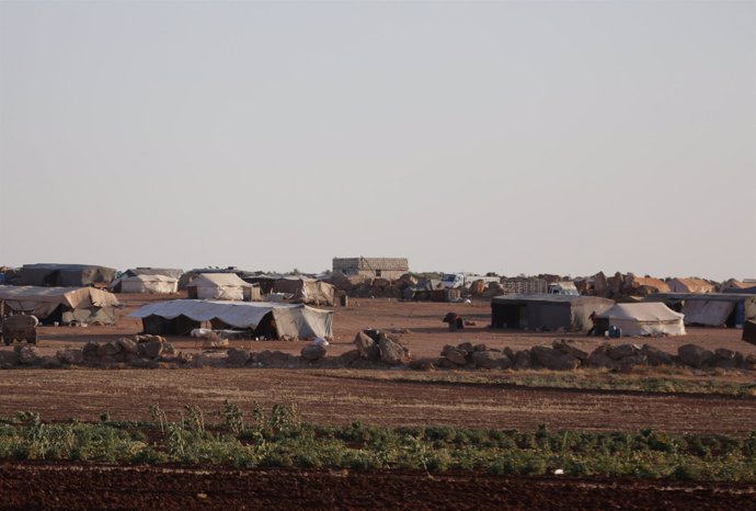 Campo de desplazados en Idlib