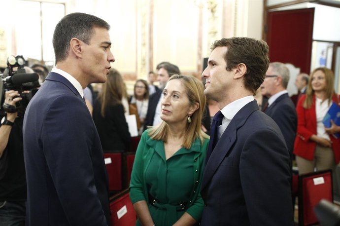 Roda de premsa del president del Govern, Pedro Sánchez, la presidenta del Co