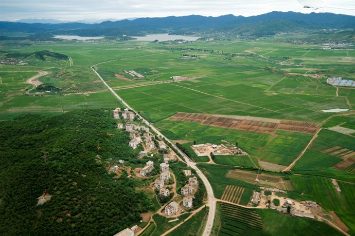 Paisaje norcoreano cerca de Pyongyang