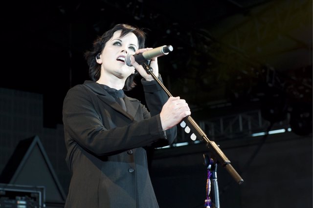 Dolores O'Riordan of The Cranberries performs live in concert at F1 Rocks at the