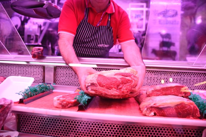 Carne en un mercado