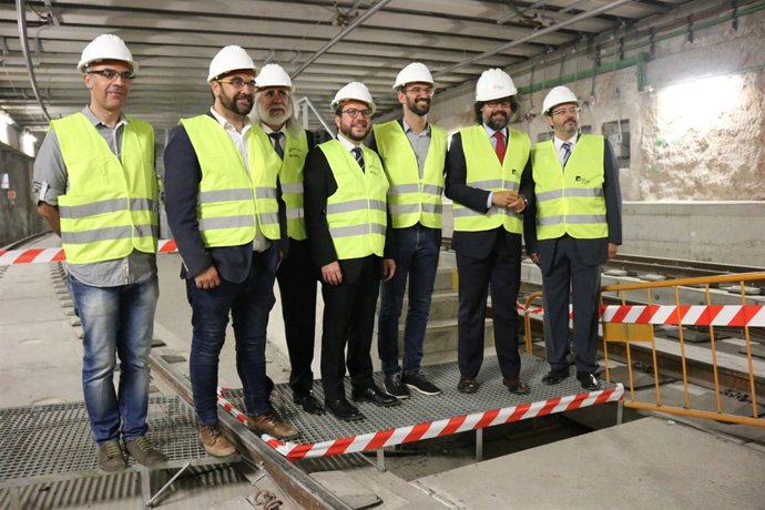 La visita a les obres del soterrament d'FGC a Sabadell 