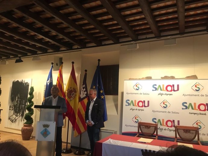 Alcalde de Calvià, Alfonso Rodríguez Badal, y el alcalde de Salou, Pere Granados