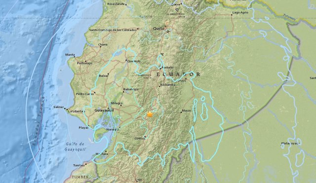 Registrado un terremoto de 6,3 en el centro de Ecuador