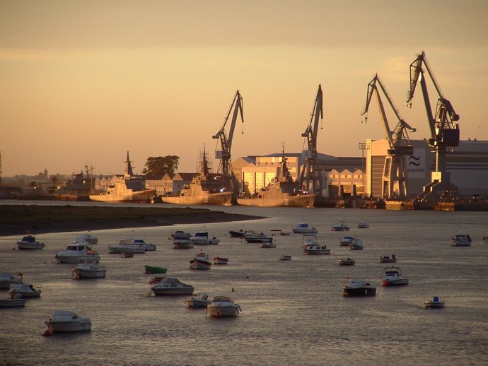 Astilleros de Navantia en San Fernando (Cádiz)