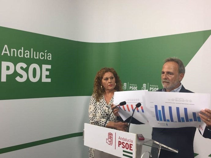 Salvador de la Encina y Araceli Maese en rueda de prensa