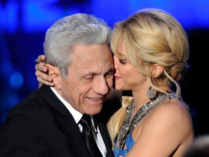 Shakira con su padre en un concierto de la artista