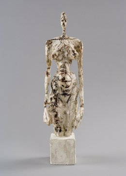 Desnudo de pie sobre un pedestal cúbico, de Alberto Giacometti