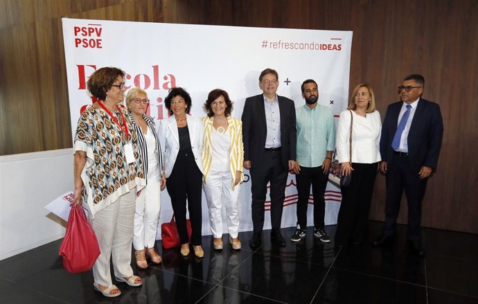 Calvo, Celaá, Puig y Barceló en l'Escola d'Estiu del PSPV-PSOE en Alicante