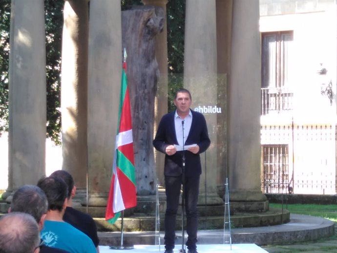 Arnaldo Otegi, en la Casa de Juntas de Gernika