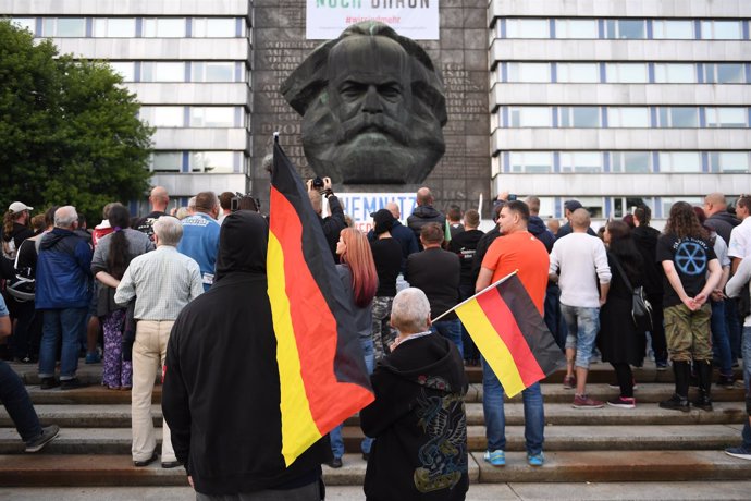Manifestación de la  ultraderecha en Chemnitz