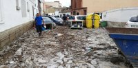 Cebolla (Toledo) sufre una riada histórica con calles anegadas y casas inundadas
