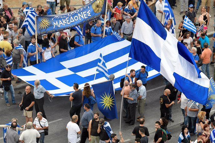 Manifestación nacionalista griega en Tesalónica
