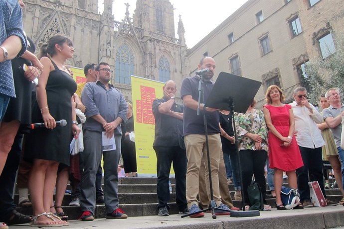El vicept. d'Òmnium M.Mauri en La Setmana del Llibre