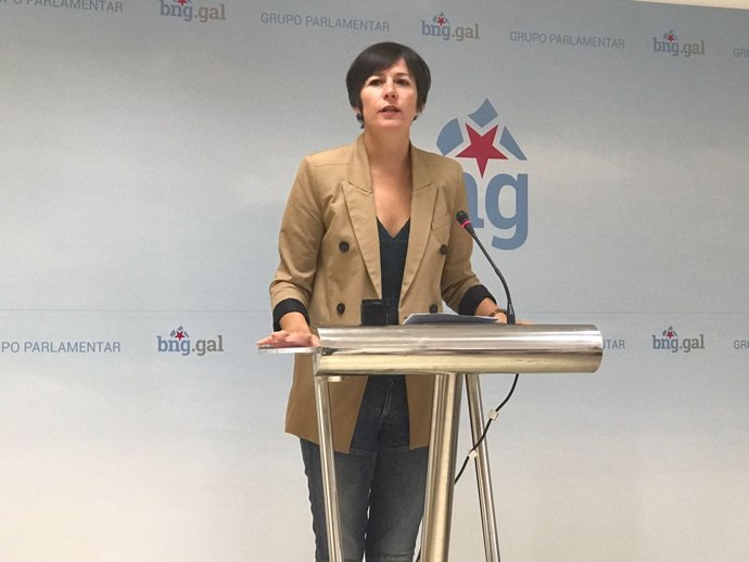 Ana Pontón, portavoz nacional del BNG, en rueda de prensa