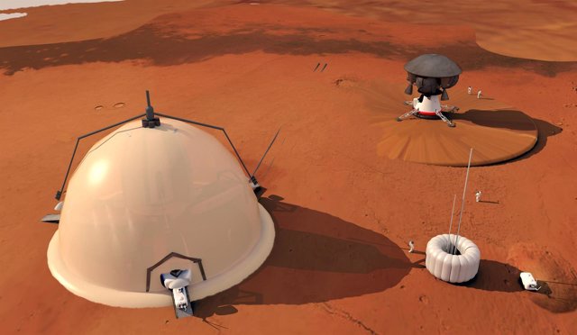 Rcereación del hábitat propuesto para Marte
