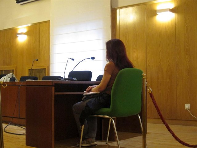 La acusada, durante su declaración en el juicio.               