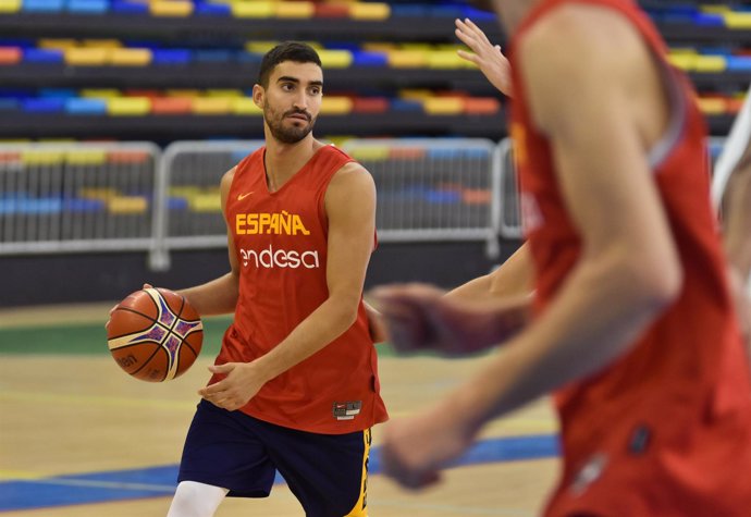 Jaime Fernández entrenando con la selección española