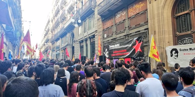 Manifestación de la izquierda independentista en Barcelona