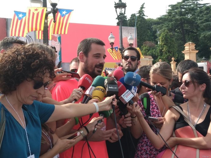 Declaracions de Lluc Salellas a la manifestació de la Diada