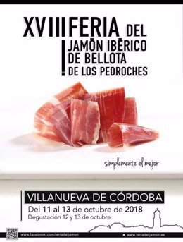 Cartel de la XVIII Feria del Jamón Ibérico de Bellota de Los Pedroches