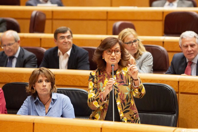 Carmen Calvo y Dolores Delgado en el Senado